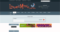 Desktop Screenshot of luxuriamusic.com